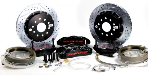 Brake System 13 Inch Rear Pro+ w/Park Brake Black 1970 Mopar B Body BAER Brakes