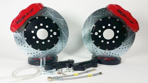 Brake System 14 Inch Front Pro+ Red 79-02 Mustang BAER Brakes