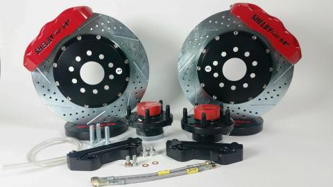 Brake System 13 Inch Front Pro+ Red 71-73 Mustang Stock Disc Brake Spindle Only BAER Brakes