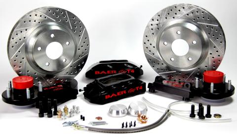 Brake System 13 Inch Front Track4 Black 74-79 Ford Mercury BAER Brakes