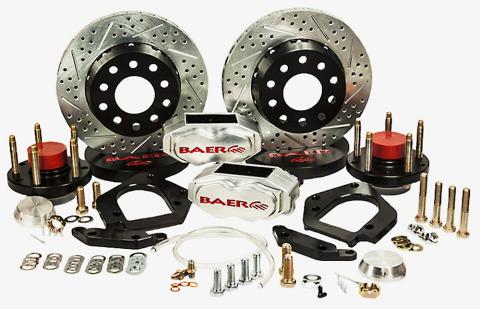 Brake System 11 Inch Front SS4+ Deep Stage Drag Race Clear 74-78 Mustang II BAER Brakes