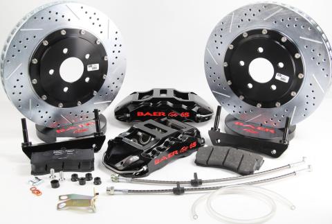 Brake System 14 Inch Front Extreme+ Black 06-08 Pontiac G8 BAER Brakes