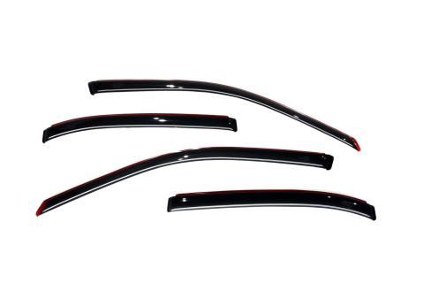 In-Channel Ventvisor Side Window for 2001-2005 Honda Civic/Civic Si/Civic Value Package Sedan Smoke In-Channel 4 Piece AVS