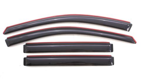 In-Channel Ventvisor Side Window for 2008-2017 Buick Enclave Smoke In-Channel 4 Piece AVS