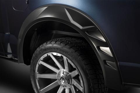 DRT Fender Flares Black Smooth Finish 4-Piece Set For 2020-2026 Silverado 2500 HD/3500 HD Husky Liners