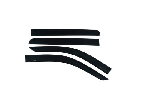 Low Profile Ventvisor Deflector Matte Black Outside Mount 4 Piece For 2019-2025 Ranger Husky Liners
