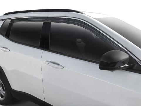 Low Profile Ventvisor Deflector Smoke with Chrome Trim Outside Mount 4 Piece For 2001-2006 LS430 Husky Liners