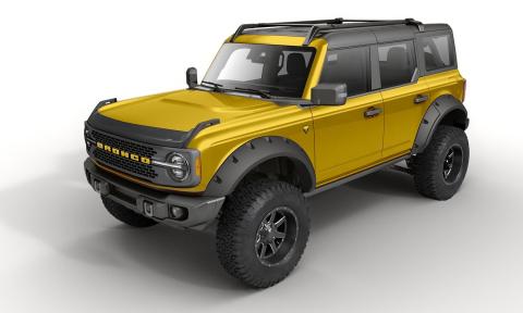 Aeroskin Hood Protector for 2021-2024 Ford Bronco and More Door Matte Black AVS