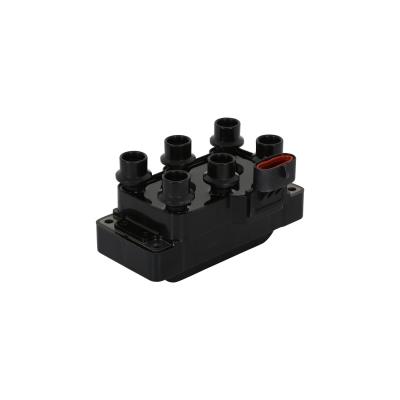 Street Fire Ignition Coil Pack, 1994-2000 Ford 6-Tower Dis Style, Black Single Stock Replacement Ford 6-Tower Coil MSD Ignition