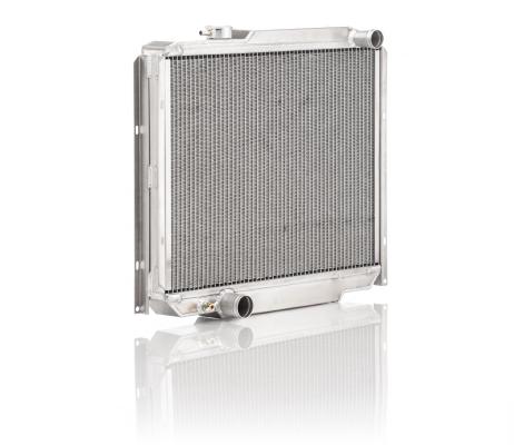 Downflow Radiator Factory-Fit Natural Finish for 66-67 Ford Fairlane/Fairlane 500/Ranchero 66-67 Mercury Comet w/Std Trans Be Cool Radiator