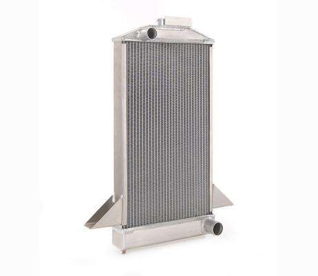 Downflow Radiator Factory-Fit Polished Finish for 37-39 Ford Passenger Car w/Std Trans Be Cool Radiator