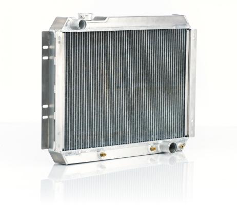 Downflow Radiator Factory-Fit Polished Finish for 72-76 Dodge A-Body Dart/Demon/Swinger/Dart Sport w/Std Trans Driver Upper/Passenger Lower Be Cool Radiator