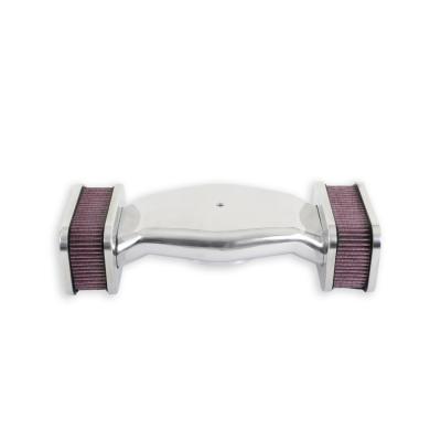 Powercharger Air Cleaner Hi Tek Air Cleaner Assembly, Low Profile, Highly Polished, (7.8 x18.3x3) Holley