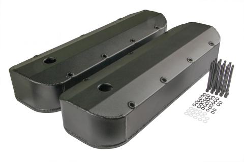 Fabricated Aluminum Valve Covers Black Finish Fits 1965-2000 Chevrolet 396-454 Tall Bolt BBC Mr Gasket