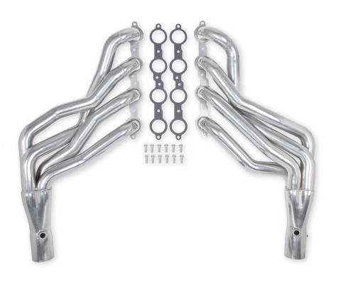 Long Tube Headers Silver Ceramic Coated 1968-1972 GM A-Body LS Swap, 1-7, 8 X 3 Inch Long Tube Headers, Silver Ceramic Coating Hooker BlackHeart
