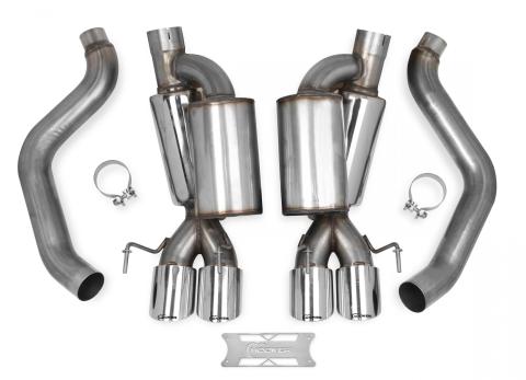 Axle-Back Exhaust System 2005-2008 C6 Corvette Axle-Back 3 Inch Exhaust System W, Mufflers, 304 Ss Hooker BlackHeart