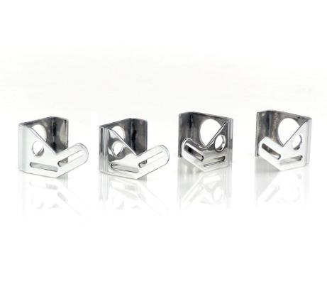 Polished Finish Aluminum Fan Brackets for 13 Inch Fans on 17 Inch Core Set of 4 Be Cool Radiator