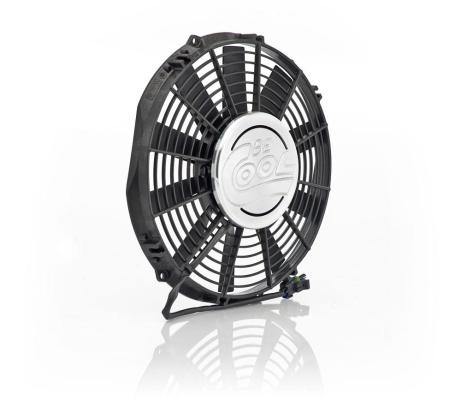 11 Inch Puller Medium Profile Fan w/Billet Cover Aluminator Euro Black Be Cool Radiator