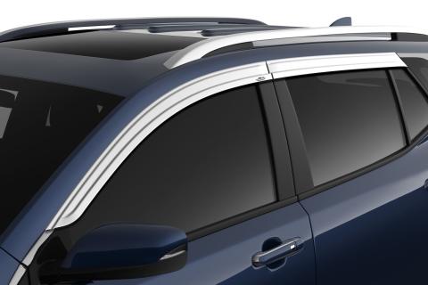 Ventvisor Deflector for 2018-2024 GMC Terrain Smoke w/Chrome Trim Low Profile 4 Piece AVS
