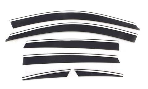 Ventvisor Deflector for 2007-2011 Honda Cr-V Smoke w/Chrome Trim Low Profile 6 pc. AVS