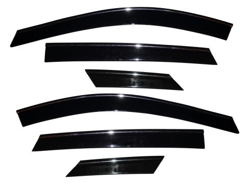 Ventvisor Deflector for 2010-2016 Cadillac Srx Smoke w/Chrome Trim Low Profile 6 pc. AVS