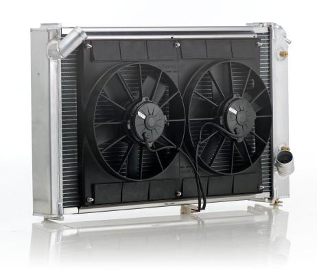 Radiator Module Factory-Fit Polished Finish for 67-72 Chevrolet C/K 1/2, 3/4, 1 Ton Pickups/Blazer w/Auto Trans Be Cool Radiator