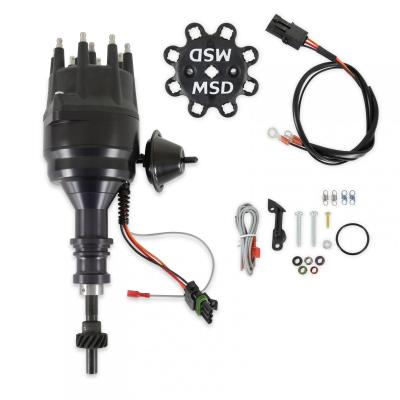 MSD Black Ford 289/302 Ready-To-Run Distributor Black Ready-To-Run Distributor Stealthy Good Looks To Your Chevy, Ford Or Chrysler A Snap MSD Ignition