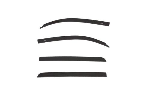 In-Channel Ventvisor Side Window for 2015-2018 Toyota Tundra CrewMax Cab Pickup Color-Match Low Profile Black AVS