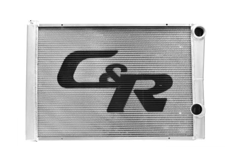 Radiator Lightweight Dirt Modified Double Pass Extruded Tube Open 26 in x  in 1-3/4 in High Outlet C&R Racing
