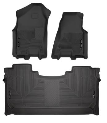 Weatherbeater Front & 2nd Seat Floor Liners For 2019-2024 RAM 1500 Crew Cab Husky Liners