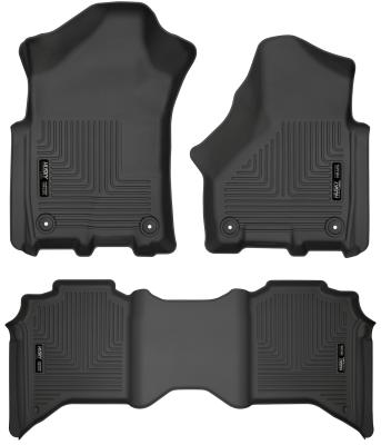 Weatherbeater Front & 2nd Seat Floor Liners For 2019-2024 RAM 2500/3500 Crew Cab Husky Liners