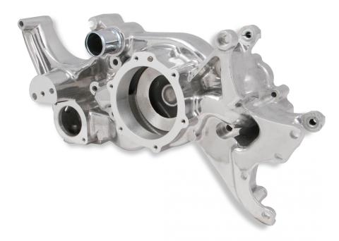 LS Cooling Manifold Polished Mid-Mount Accessory Drive Holley