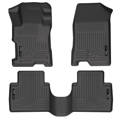Weatherbeater Front & 2nd Seat Floor Liners For 2008-2012 Accord Black Husky Liners