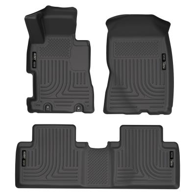 Weatherbeater Front & 2nd Seat Floor Liners For 2006-2011 Civic Black Husky Liners