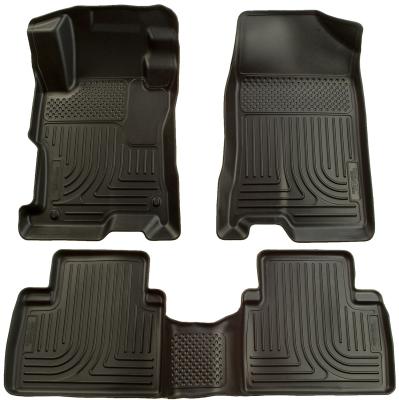 Weatherbeater Front & 2nd Seat Floor Liners For 2004-2009 Prius Black Husky Liners