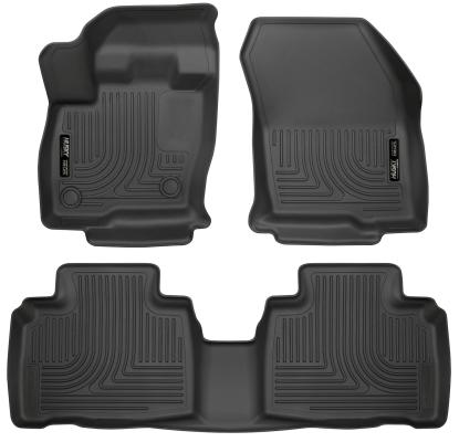 Weatherbeater Front & 2nd Seat Floor Liners For 2015-2024 Edge Black Husky Liners