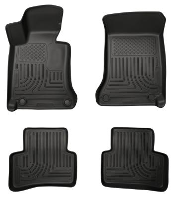 Weatherbeater Front & 2nd Seat Floor Liners For 2008-2014 C300/C250/C350 Husky Liners