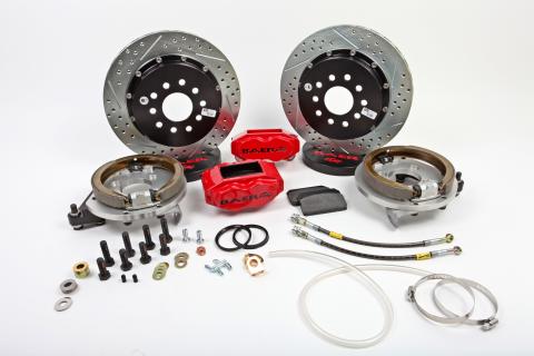 Brake System 13 Inch Rear SS4+ w/Park Brake Black Mopar BAER Brakes
