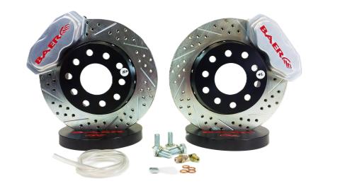 Brake System 11 Inch Front SS4+ Deep Stage Drag Race Clear 79-93 Mustang 4 Lug BAER Brakes