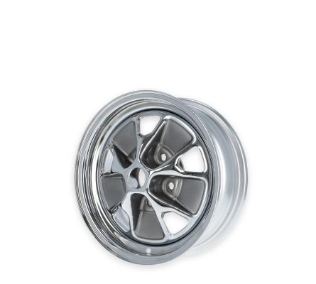 1965-1967 Mustang Styled Steel Wheel 14x5 Charcoal Scott Drake