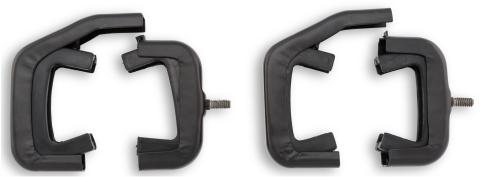 66-77 Ford Bronco Radiator Bracket Set (3 Row, Black) Scott Drake