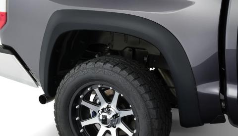 Black Extendafender Style Smooth Finish Rear Fender Flares For 1995-2004 Toyota Tacoma Bushwacker