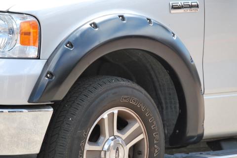 Rivet Style Fender Flare Set Front, Smooth, 2-Piece Set 2004-2008 Ford F-150 Fleetside Lund