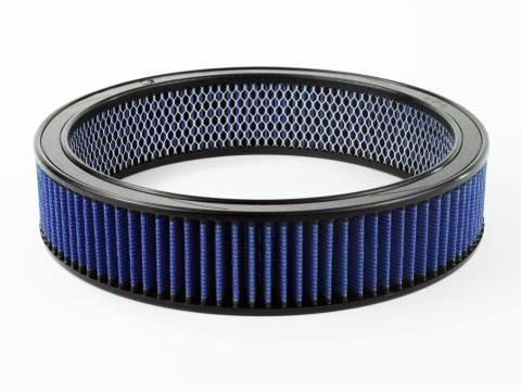 Magnum Flow Round Open Racing Air Filter w/ Pro 5R Media 14 Inch OD x 12 Inch ID x 3 Inch H w/ Expanded Metal Blue aFe Power
