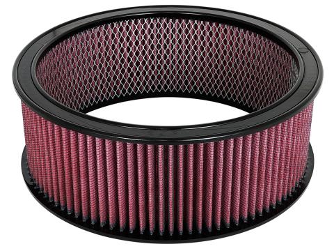 Magnum Flow Round Racing Air Filter w/ Pro 5R Media 14 Inch OD x 12 Inch ID x 5 Inch H w/ Expanded Metal Red aFe Power