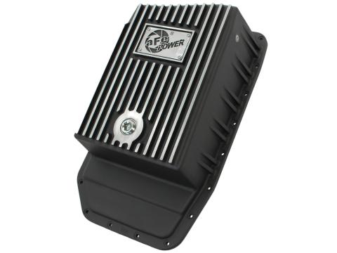 Pro Series Transmission Pan Black w/ Machined Fins Ford F-150 Trucks 09-20 (6R80 Transmission) aFe Power