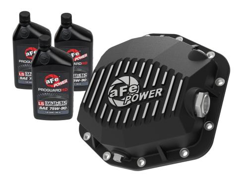 Pro Series Rear Differential Cover Black w/ Machined Fins & Gear Oil Ford Bronco 21-23 L4-2.3L (t)/V6-2.7L (t) (Dana M220) aFe Power