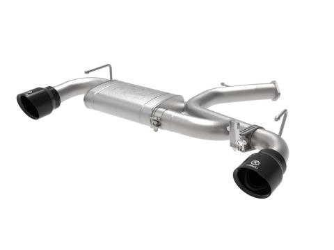 Takeda 3 Inch 304 Stainless Steel Axle-Back Exhaust System w/ Black Tips Hyundai Veloster N 19-20 L4-2.0L (t) aFe Power