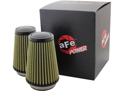 Magnum Force Intake Replacement Air Filter w/ Pro Guard 7 Media (Pair) 3-1/2 Inch F x 5 Inch B x 3-1/2 Inch T x 7 Inch H (Pair) aFe Power