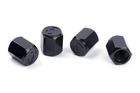 Valve Stem Caps Black / Aluminum Dinan